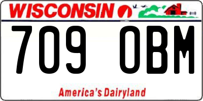 WI license plate 709OBM