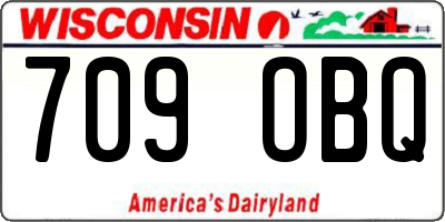 WI license plate 709OBQ