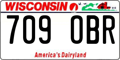 WI license plate 709OBR