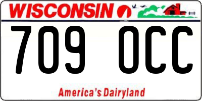 WI license plate 709OCC