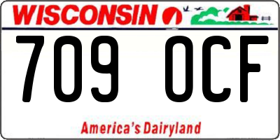 WI license plate 709OCF