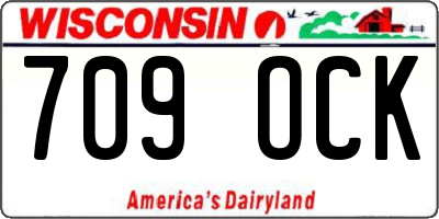 WI license plate 709OCK