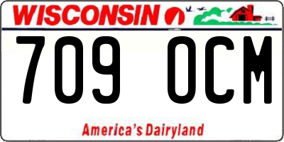 WI license plate 709OCM