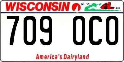 WI license plate 709OCO