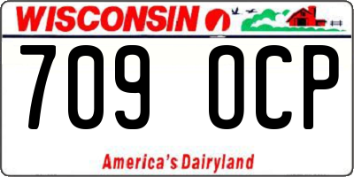 WI license plate 709OCP
