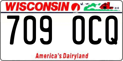 WI license plate 709OCQ