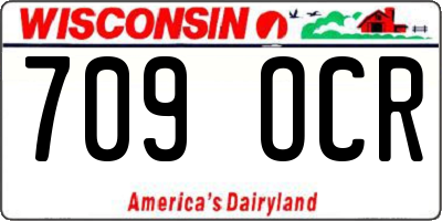WI license plate 709OCR