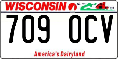 WI license plate 709OCV