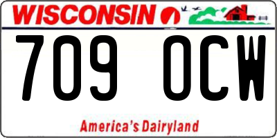 WI license plate 709OCW
