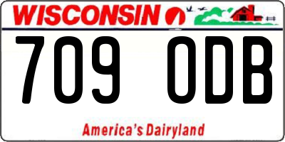 WI license plate 709ODB