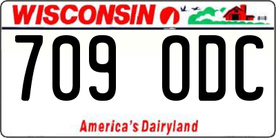 WI license plate 709ODC