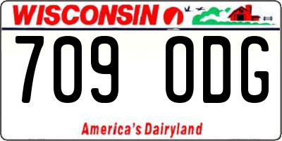WI license plate 709ODG