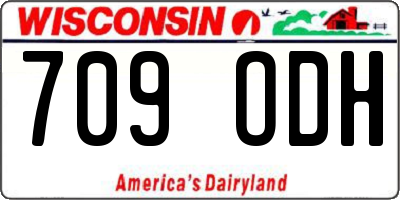 WI license plate 709ODH