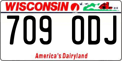 WI license plate 709ODJ