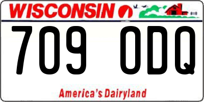WI license plate 709ODQ