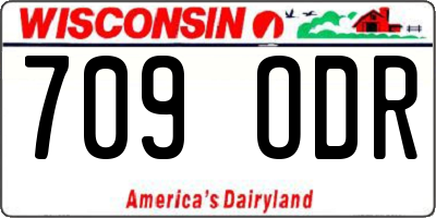 WI license plate 709ODR