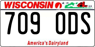 WI license plate 709ODS