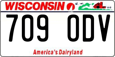 WI license plate 709ODV
