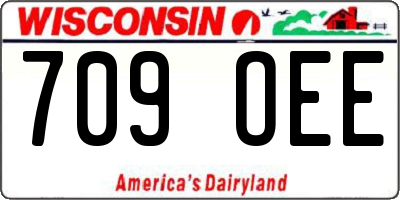 WI license plate 709OEE