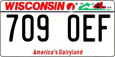 WI license plate 709OEF