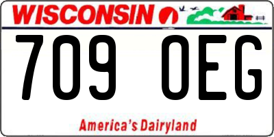 WI license plate 709OEG