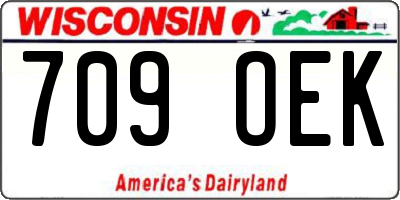 WI license plate 709OEK