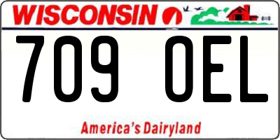 WI license plate 709OEL