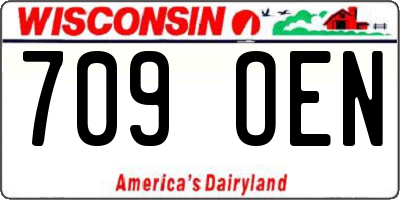 WI license plate 709OEN