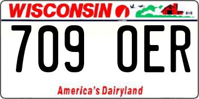 WI license plate 709OER