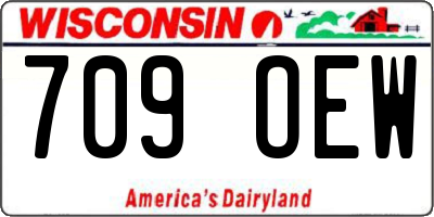 WI license plate 709OEW