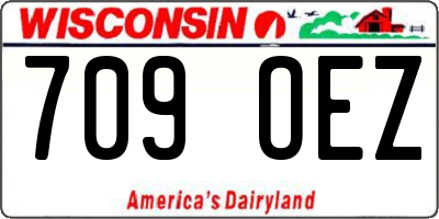 WI license plate 709OEZ