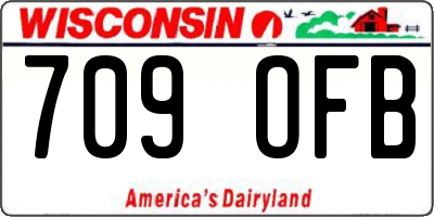 WI license plate 709OFB