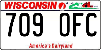 WI license plate 709OFC