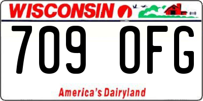 WI license plate 709OFG