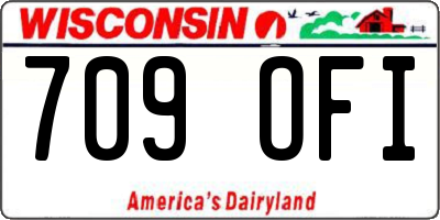 WI license plate 709OFI