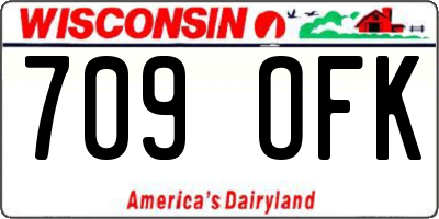 WI license plate 709OFK
