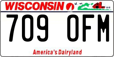 WI license plate 709OFM