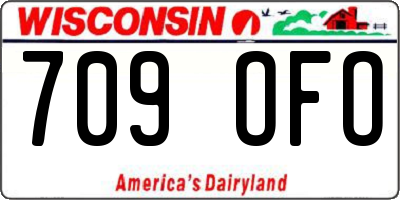 WI license plate 709OFO