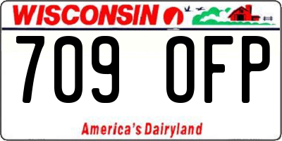 WI license plate 709OFP