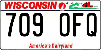 WI license plate 709OFQ