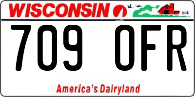WI license plate 709OFR