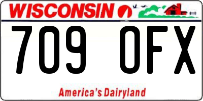WI license plate 709OFX