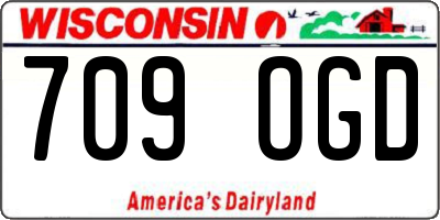 WI license plate 709OGD