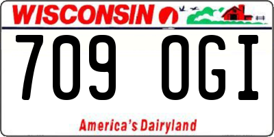 WI license plate 709OGI