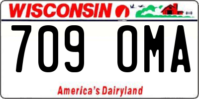 WI license plate 709OMA