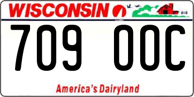 WI license plate 709OOC