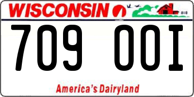 WI license plate 709OOI