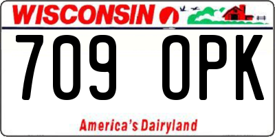 WI license plate 709OPK