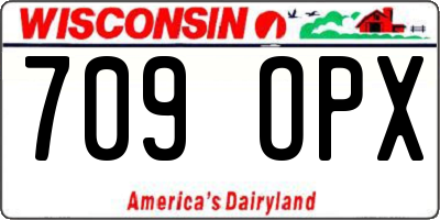 WI license plate 709OPX