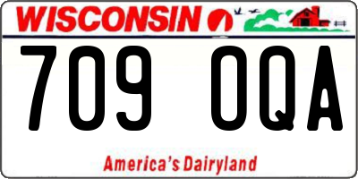 WI license plate 709OQA
